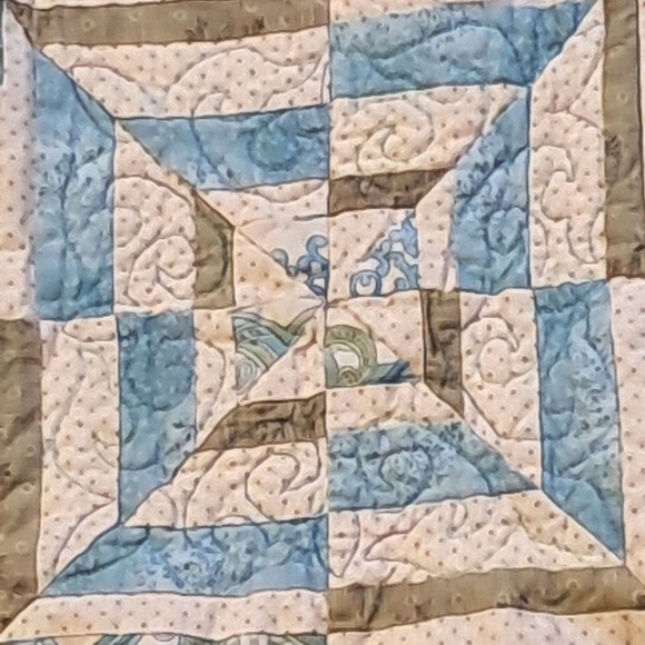 Quilt AQUA NEW #69 Reversible - Picture 1 of 10
